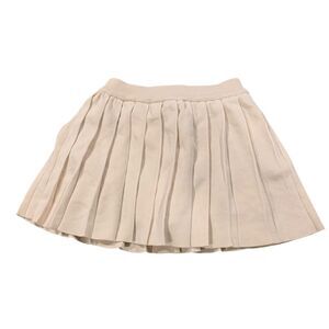 Daisy Womens Beige Pleated Mini Skirt S Skort Preppy Academia Tenniscore